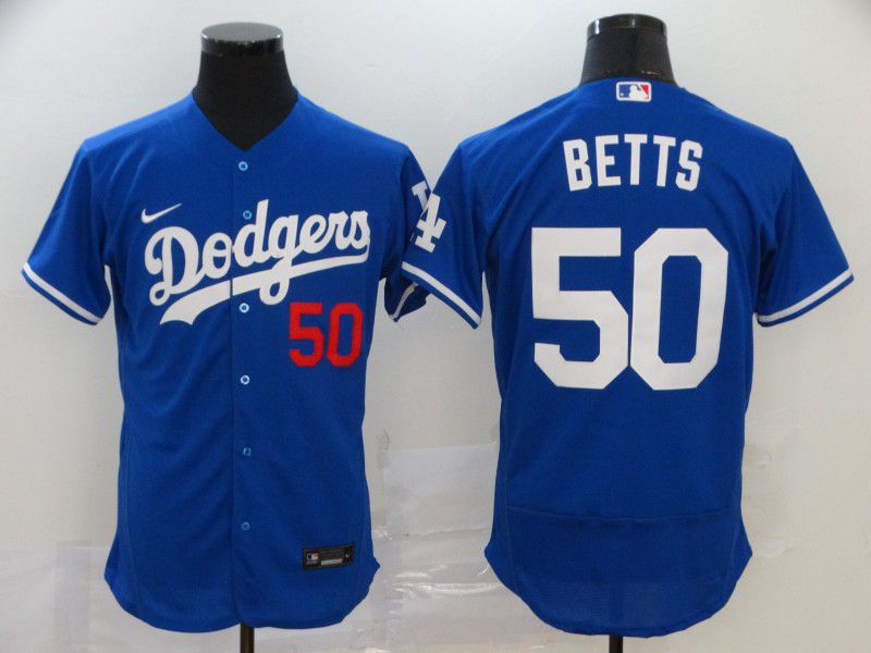 Men Los Angeles Dodgers #50 Betts Blue Elite Nike Elite MLB Jerseys->los angeles dodgers->MLB Jersey